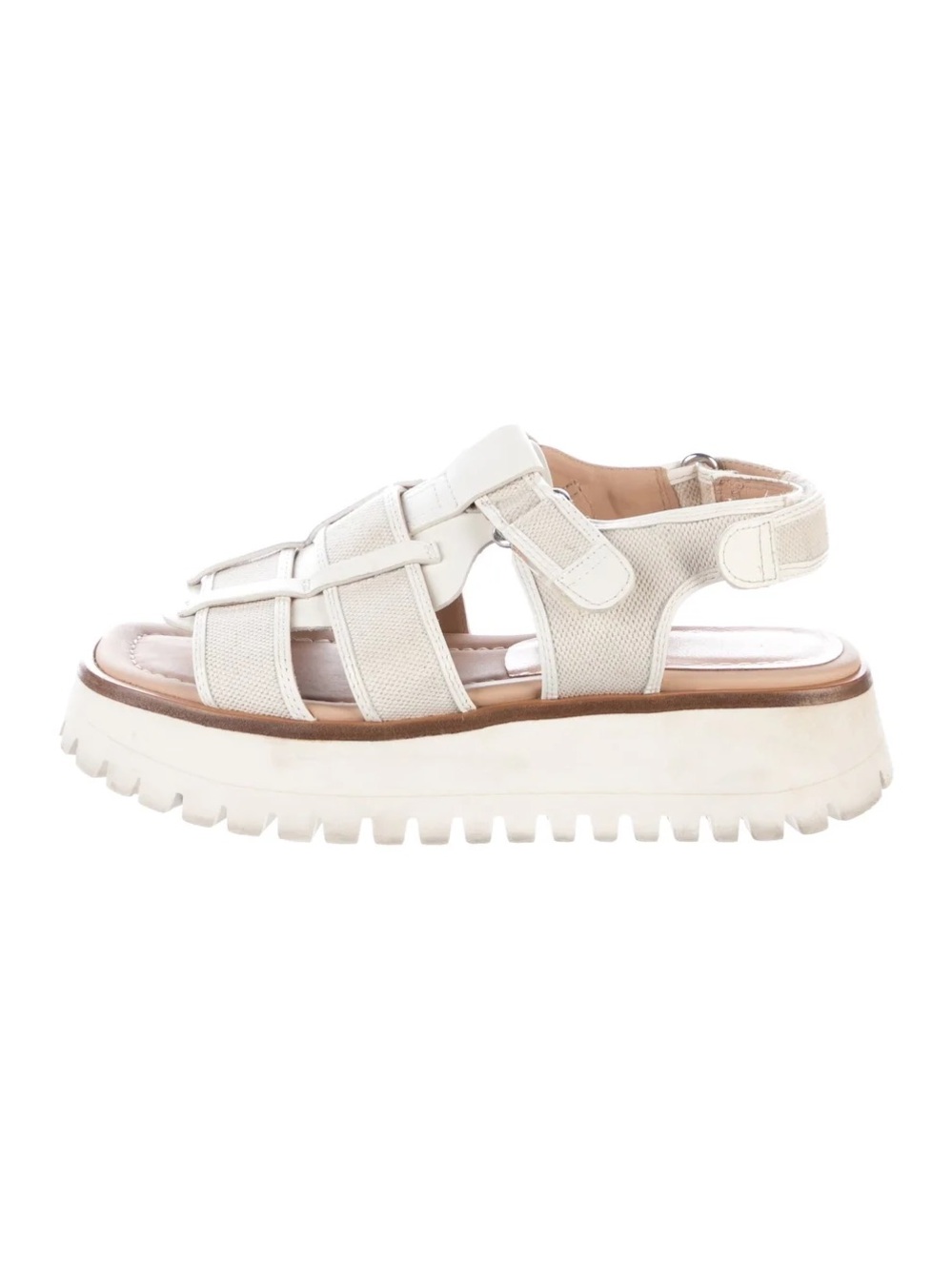 Labucq Cream Platform Fisherman Sandals